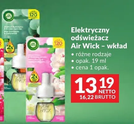 Elektryczny odświeżacz Air Wick – wkład różne rodzaje promocja w Makro