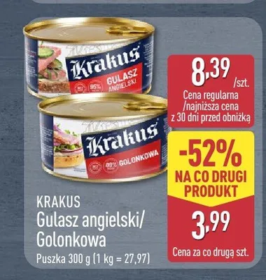 Gulasz angielski Krakus promocja w Aldi