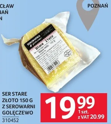 Ser stare złoto 150 g z serowarnii Golczewo promocja w Selgros