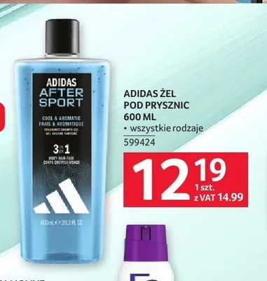 Żel pod prysznic ADIDAS 600ml promocja w Selgros