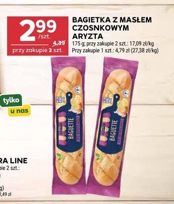 Bagietka z masłem czosnkowym Aryzta promocja w Stokrotka