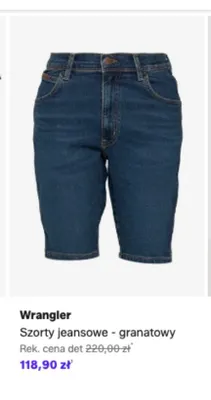 Szorty jeansowe Wrangler granatowy promocja w Lounge by Zalando