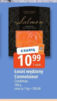 Łosoś wędzony Connoisseur Contimax promocja w Leclerc