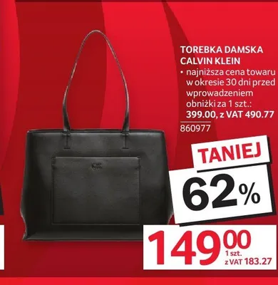 Torebka damska Calvin Klein promocja w Selgros