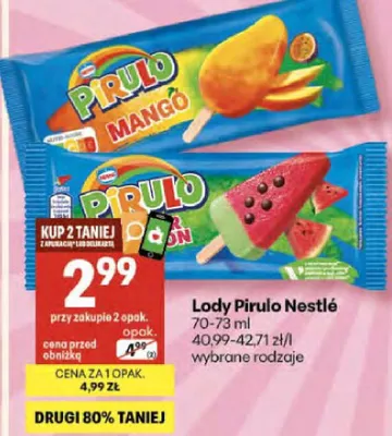 Lody Pirulo Nestlé promocja w Delikatesy Centrum
