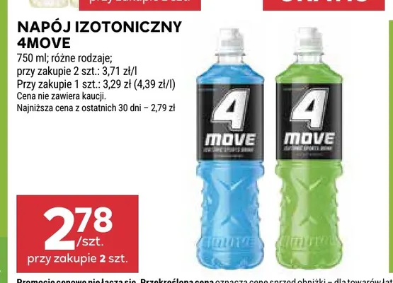 Napój izotoniczny 4Move promocja w Stokrotka