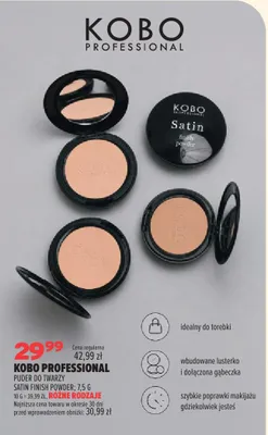 Puder do twarzy Kobo Professional Satin Finish Powder promocja w Drogerie Natura