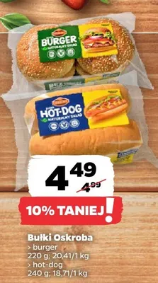 Bułki burger Oskroba promocja w Netto