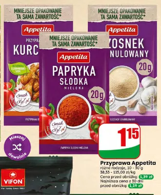 Przyprawa do kurczaka Appetita promocja w Dino