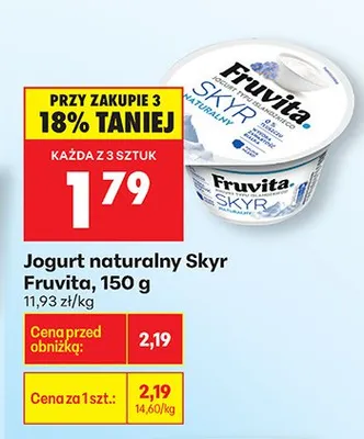 Jogurt naturalny Skyr promocja w Biedronka