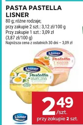 Pasta Lisner, różne rodzaje, przy zakupie 2 szt. promocja w Stokrotka