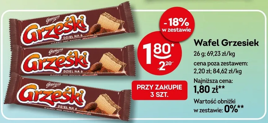 Wafel Grzesiek promocja w Żabka