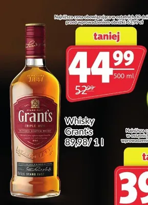 Whisky Grant's Triple Wood promocja w Prim Market