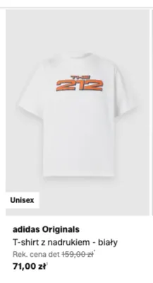 T-shirt z nadrukiem biały Adidas Originals promocja w Lounge by Zalando