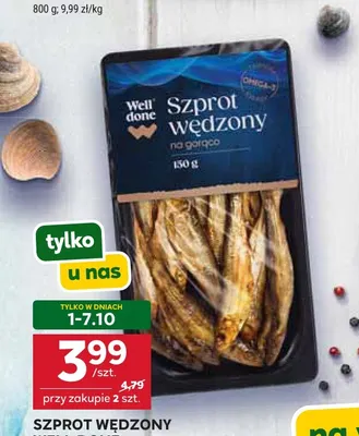 Szprot wędzony Well Done promocja w Stokrotka