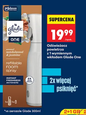 Odświeżacz powietrza z 1 wymiennym wkładem Glade One promocja w Biedronka