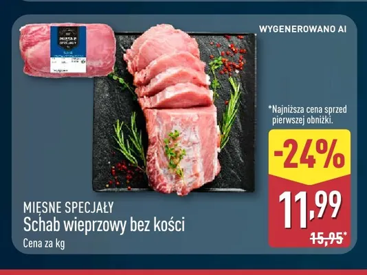 Schab wieprzowy bez kości Mięsne Specjały promocja w Aldi