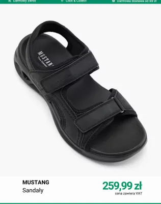 Sandały Mustang promocja w Deichmann