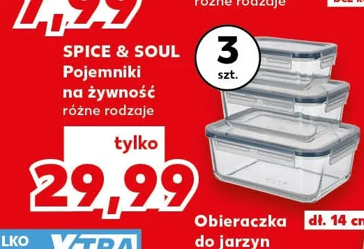 Pojemniki na żywność Spice & Soul promocja w Kaufland