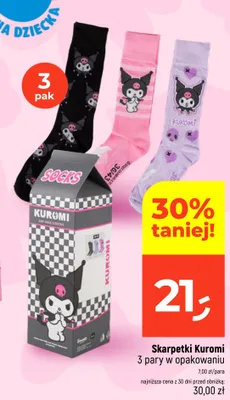Skarpetki Kuromi 3-pak promocja w Dealz