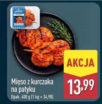 Mięso z kurczaka na patyku promocja w Aldi
