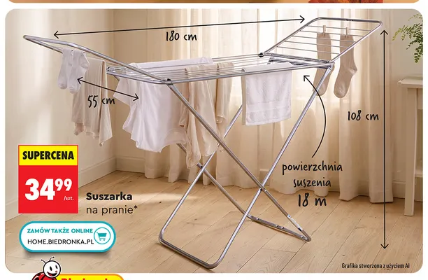 Suszarka na pranie promocja w Biedronka