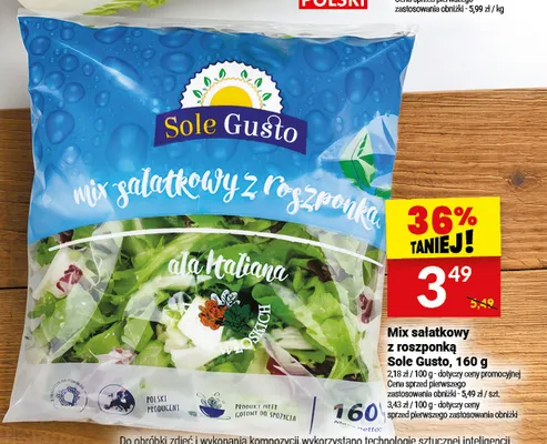 Mix sałatkowy z roszponką Sole Gusto promocja w Twój Market
