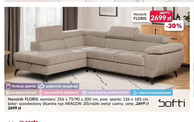 Narożnik Floris Softi promocja w Salony Agata