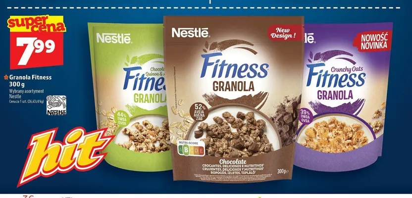 Granola Nestle Fitness Chocolate Quinoa promocja w TOPAZ