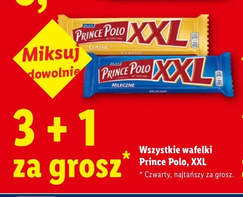 Wafelki Prince Polo Mleczne XXL promocja w Lidl