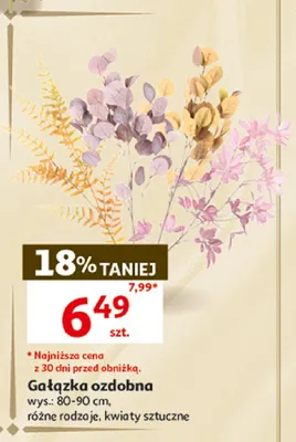 Gałązka ozdobna promocja w Auchan