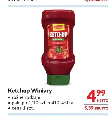 Ketchup Winiary promocja w Makro