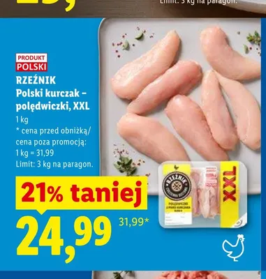 Polski kurczak - polędwiczki XXL Rzeźnik promocja w Lidl