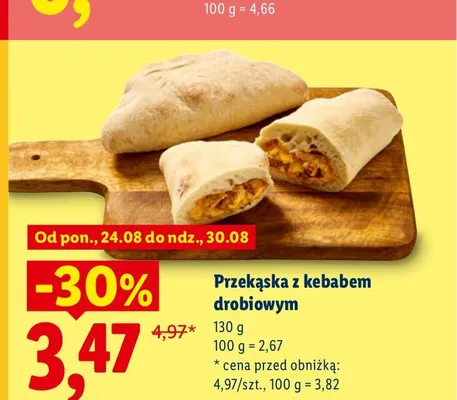 Przekąska z kebabem drobiowym promocja w Lidl