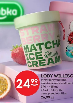 Lody Willisch śmietankowe z malinami promocja w Żabka