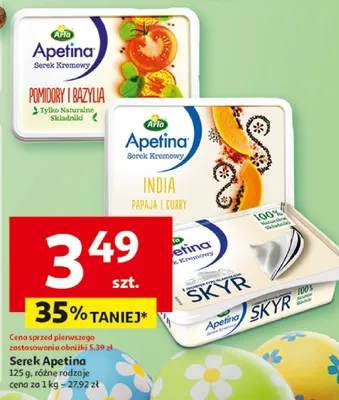 Serek Apetina różne rodzaje promocja w Auchan