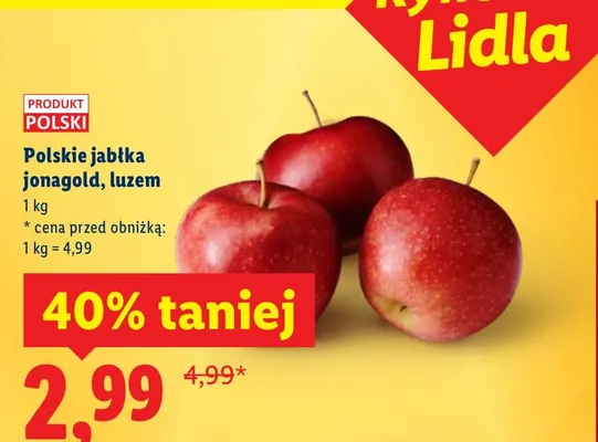 Jabłka jonagold, luzem promocja w Lidl