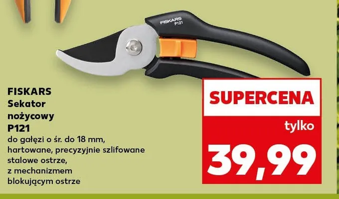 Sekator nożycowy Fiskars P121 do gałęzi o śr. do 18mm promocja w Kaufland