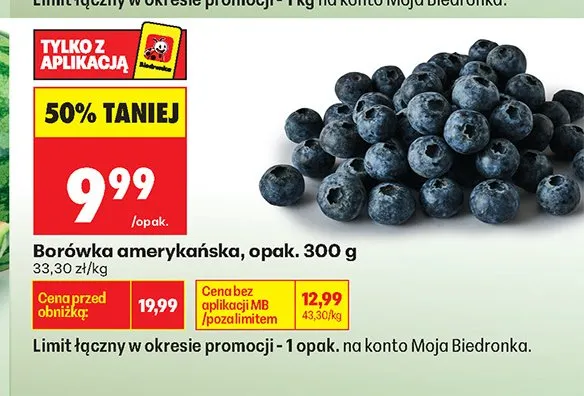 Borówka amerykańska promocja w Biedronka