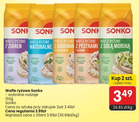 Wafle ryżowe naturalne Sonko promocja w Market Point