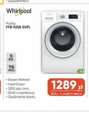 Pralka Whirlpool Ffb 9258 Svpl promocja w Max Elektro