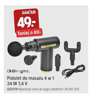 Pistolet do masażu Bright promocja w Jula