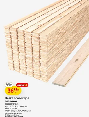 Deska boazeryjna sosnowa promocja w Castorama