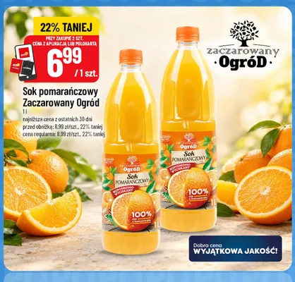 Sok pomarańczowy Zaczarowany Ogród promocja w POLOmarket