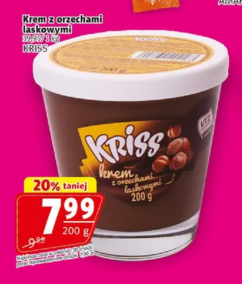 Krem z orzechami laskowymi Kriss promocja w Prim Market