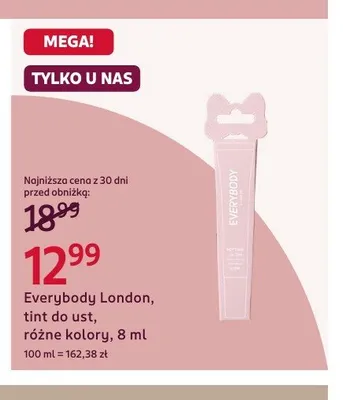Tint do ust Everybody London promocja w Rossmann