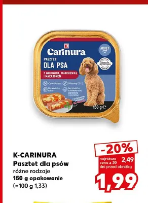 Pasztet dla psów K-Carinura promocja w Kaufland