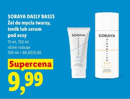 Tonik do twarzy Soraya Daily Basis promocja w Lidl