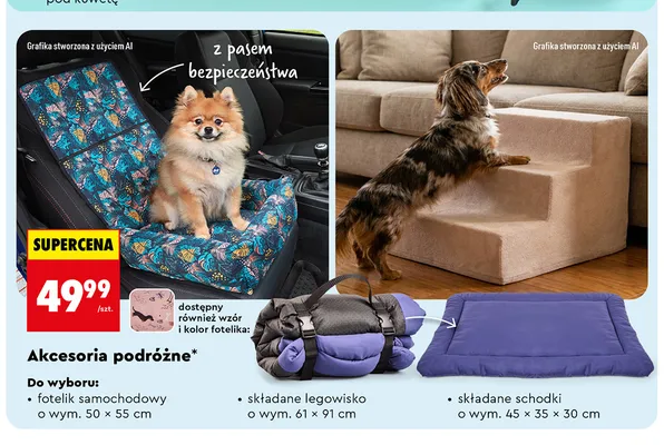 Składane legowisko dla psa Activ'Pet 61x91 cm promocja w Biedronka