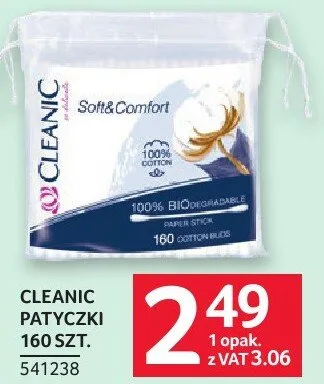 Patyczki Cleanic 160 szt. promocja w Selgros